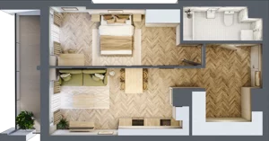 2 pokoje, lokal inwestycyjny 50,89 m², piętro 3, oferta nr L51, Sky Trust II - lokale inwestycyjne, Kielce, Bocianek, al. Solidarności / ul. Świętokrzyska