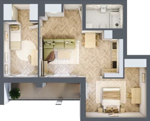 3 pokoje, lokal inwestycyjny 59,35 m², piętro 4, oferta nr L64, Sky Trust II - lokale inwestycyjne, Kielce, Bocianek, al. Solidarności / ul. Świętokrzyska