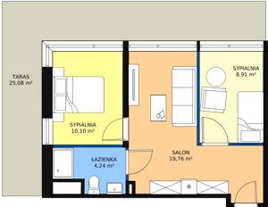 3 pokoje, apartament inwestycyjny 42,77 m², parter, oferta nr 0.H12, Linea Mare Pobierowo, Pobierowo, ul. Karola Borka 6