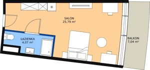 1 pokój, apartament inwestycyjny 29,73 m², piętro 1, oferta nr 1.H32, Linea Mare Pobierowo, Pobierowo, ul. Karola Borka 6