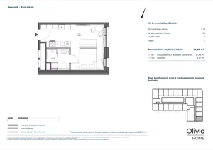 1 pokój, apartament inwestycyjny 25,89 m², piętro 1, oferta nr 1.15, Olivia Pulse, Gdańsk, Oliwa, ul. Grunwaldzka