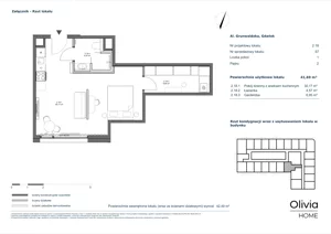 1 pokój, apartament inwestycyjny 41,69 m², piętro 2, oferta nr 2.18, Olivia Pulse, Gdańsk, Oliwa, ul. Grunwaldzka