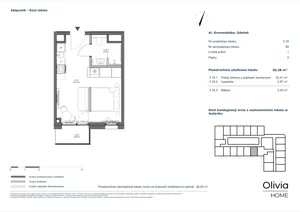 1 pokój, apartament inwestycyjny 26,38 m², piętro 3, oferta nr 3.16, Olivia Pulse, Gdańsk, Oliwa, ul. Grunwaldzka