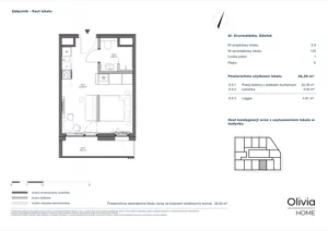 1 pokój, apartament inwestycyjny 26,39 m², piętro 6, oferta nr 6.9, Olivia Pulse, Gdańsk, Oliwa, ul. Grunwaldzka