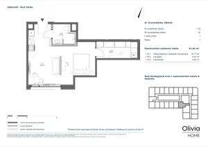 1 pokój, apartament inwestycyjny 41,69 m², piętro 1, oferta nr 1.18, Olivia Pulse, Gdańsk, Oliwa, ul. Grunwaldzka