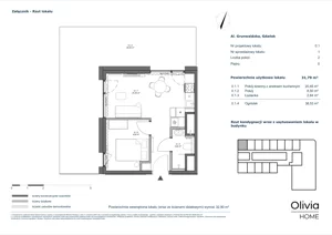 2 pokoje, apartament inwestycyjny 31,79 m², parter, oferta nr 0.1, Olivia Pulse, Gdańsk, Oliwa, ul. Grunwaldzka