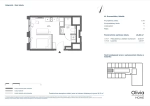 1 pokój, apartament inwestycyjny 25,85 m², parter, oferta nr 0.14, Olivia Pulse, Gdańsk, Oliwa, ul. Grunwaldzka