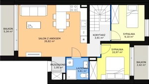 5 pokoi, mieszkanie 80,28 m², piętro 1, oferta nr 9, Apartamenty Gałczyńskiego, Kraków, Czyżyny, ul. Konstantego Ildefonsa Gałczyńskiego 35