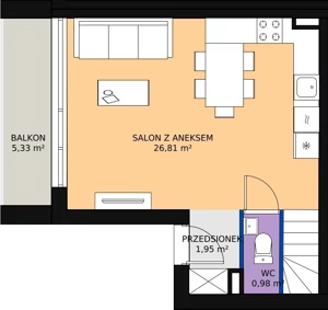 5 pokoi, mieszkanie 93,05 m², piętro 2, oferta nr 10, Apartamenty Gałczyńskiego, Kraków, Czyżyny, ul. Konstantego Ildefonsa Gałczyńskiego 35