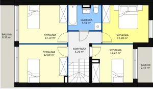 5 pokoi, mieszkanie 93,05 m², piętro 2, oferta nr 10, Apartamenty Gałczyńskiego, Kraków, Czyżyny, ul. Konstantego Ildefonsa Gałczyńskiego 35
