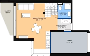 5 pokoi, mieszkanie 94,43 m², piętro 1, oferta nr 13, Apartamenty Gałczyńskiego, Kraków, Czyżyny, ul. Konstantego Ildefonsa Gałczyńskiego 35