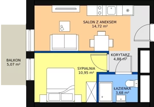 2 pokoje, apartament inwestycyjny 34,23 m², piętro 2, oferta nr B2/2/10, Infinity Mountain Resort, Świeradów-Zdrój, ul. Leśna