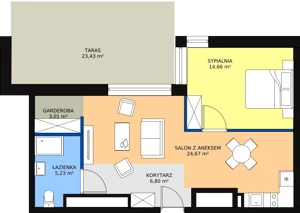 2 pokoje, apartament inwestycyjny 54,37 m², piętro 3, oferta nr B3/3/4, Infinity Mountain Resort, Świeradów-Zdrój, ul. Leśna