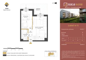 2 pokoje, mieszkanie 42,07 m², piętro 3, oferta nr 42, Stacja Błonie Etap II, Błonie, ul. Nowakowskiego