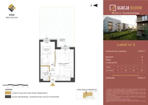 2 pokoje, mieszkanie 42,07 m², piętro 3, oferta nr 42, Stacja Błonie Etap II, Błonie, ul. Nowakowskiego