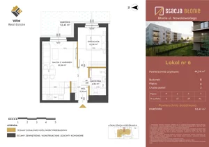 2 pokoje, mieszkanie 42,07 m², piętro 3, oferta nr 42, Stacja Błonie Etap II, Błonie, ul. Nowakowskiego