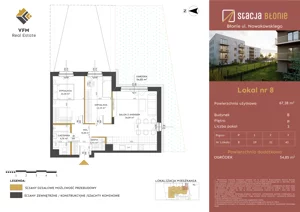 3 pokoje, mieszkanie 67,38 m², parter, oferta nr 8, Stacja Błonie Etap II, Błonie, ul. Nowakowskiego