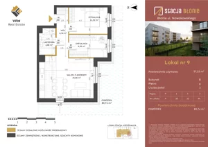 3 pokoje, mieszkanie 55,39 m², piętro 1, oferta nr 12, Stacja Błonie Etap II, Błonie, ul. Nowakowskiego