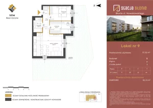 3 pokoje, mieszkanie 55,39 m², piętro 1, oferta nr 12, Stacja Błonie Etap II, Błonie, ul. Nowakowskiego