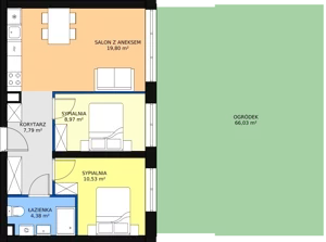 3 pokoje, apartament inwestycyjny 51,06 m², parter, oferta nr A3, Ventis Apartments, Jastrzębia Góra, ul. Wczasowa