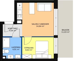 2 pokoje, apartament inwestycyjny 31,22 m², piętro 1, oferta nr A19, Ventis Apartments, Jastrzębia Góra, ul. Wczasowa