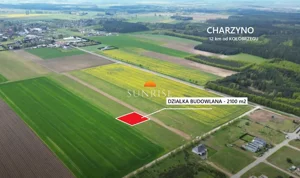 Działka 2 100,00 m², Charzyno, Zielona, Sprzedaż