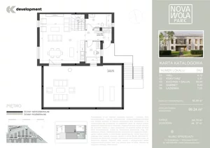 5 pokoi, mieszkanie 99,24 m², piętro 1, oferta nr 2A2, Osiedle Nova Wola Park II, Nowa Wola, ul. Przepiórki