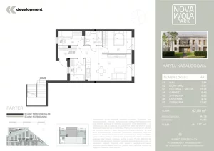 4 pokoje, mieszkanie 62,80 m², parter, oferta nr 4A1, Osiedle Nova Wola Park II, Nowa Wola, ul. Przepiórki