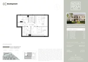5 pokoi, mieszkanie 99,24 m², piętro 1, oferta nr 4A2, Osiedle Nova Wola Park II, Nowa Wola, ul. Przepiórki