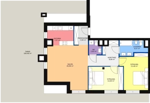 3 pokoje, apartament 89,39 m², piętro 3, oferta nr B32, Villa Verona Mielno, Mielno, ul. Pogodna 4A