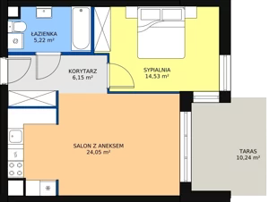 2 pokoje, apartament 50,53 m², piętro 2, oferta nr B26, Villa Verona Mielno, Mielno, ul. Pogodna 4A