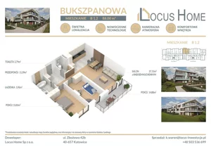Mieszkanie trzypokojowe 88,00 m², Katowice, Piotrowice-Ochojec, Bukszpanowa, Sprzedaż
