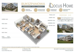 Mieszkanie czteropokojowe 110,00 m², Katowice, Piotrowice-Ochojec, Bukszpanowa, Sprzedaż