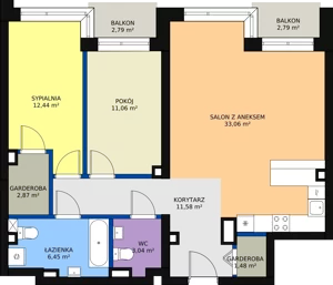 3 pokoje, mieszkanie 81,98 m², piętro 1, oferta nr 7, Bednarska 4, Łódź, Górna, ul. Bednarska 4