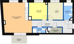 3 pokoje, mieszkanie 74,44 m², piętro 2, oferta nr 22, Bednarska 4, Łódź, Górna, ul. Bednarska 4