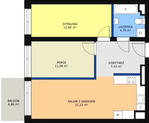 3 pokoje, mieszkanie 58,44 m², piętro 3, oferta nr 29, Bednarska 4, Łódź, Górna, ul. Bednarska 4
