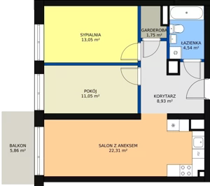 3 pokoje, mieszkanie 61,71 m², piętro 3, oferta nr 30, Bednarska 4, Łódź, Górna, ul. Bednarska 4
