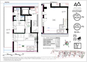 3 pokoje, apartament inwestycyjny 62,04 m², piętro 1, oferta nr I.22, Enklawa Polany, Kościelisko, ul. Chotarz Bór 14 A-M
