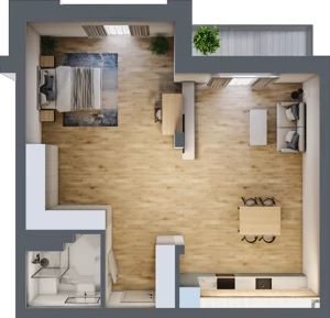 1 pokój, apartament 64,47 m², piętro 1, oferta nr 1_8, New Iron, Łódź, Śródmieście, ul. Andrzeja Struga 22