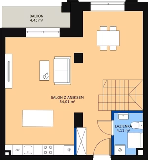 1 pokój, apartament 107,54 m², piętro 4, oferta nr 4_7, New Iron, Łódź, Śródmieście, ul. Andrzeja Struga 22