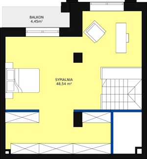 1 pokój, apartament 107,54 m², piętro 4, oferta nr 4_7, New Iron, Łódź, Śródmieście, ul. Andrzeja Struga 22