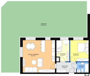 3 pokoje, mieszkanie 63,46 m², parter, oferta nr D-07, Królewicza Park, Szczecin, Północ, Niebuszewo-Bolinko, ul. Królewicza Kazimierza