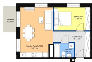 2 pokoje, mieszkanie 44,10 m², piętro 3, oferta nr G-35, Królewicza Park, Szczecin, Północ, Niebuszewo-Bolinko, ul. Królewicza Kazimierza