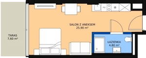 1 pokój, apartament inwestycyjny 30,70 m², parter, oferta nr 006, Apollo Resort, Świnoujście, Dzielnica Nadmorska, ul. Uzdrowiskowa