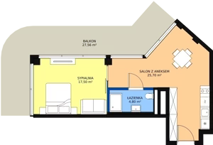 2 pokoje, apartament inwestycyjny 48,00 m², piętro 1, oferta nr 110, Apollo Resort, Świnoujście, Dzielnica Nadmorska, ul. Uzdrowiskowa