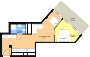2 pokoje, apartament inwestycyjny 45,70 m², piętro 3, oferta nr 311, Apollo Resort, Świnoujście, Dzielnica Nadmorska, ul. Uzdrowiskowa