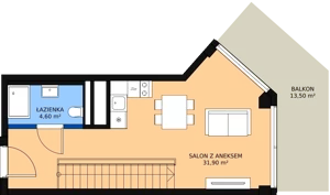 2 pokoje, apartament inwestycyjny 68,80 m², piętro 4, oferta nr 412, Apollo Resort, Świnoujście, Dzielnica Nadmorska, ul. Uzdrowiskowa
