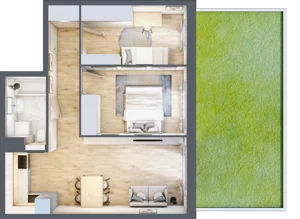 3 pokoje, apartament 51,88 m², parter, oferta nr G2, Nowe Żerniki Bieńkowskiego, Wrocław, Żerniki, Fabryczna, ul. Bieńkowskiego