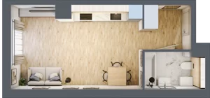 1 pokój, apartament 28,37 m², parter, oferta nr J1, Nowe Żerniki Bieńkowskiego, Wrocław, Żerniki, Fabryczna, ul. Bieńkowskiego