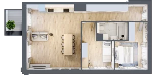 3 pokoje, apartament 61,33 m², piętro 1, oferta nr I5, Nowe Żerniki Bieńkowskiego, Wrocław, Żerniki, Fabryczna, ul. Bieńkowskiego